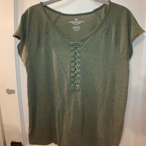 American Eagle Soft & Sexy Tied Shirt